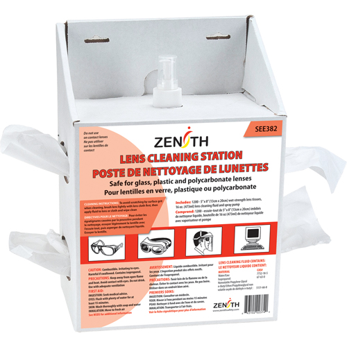 Disposable Lens Cleaning Station, Cardboard, 8" L x 5" D x 12-1/2" H WestPier