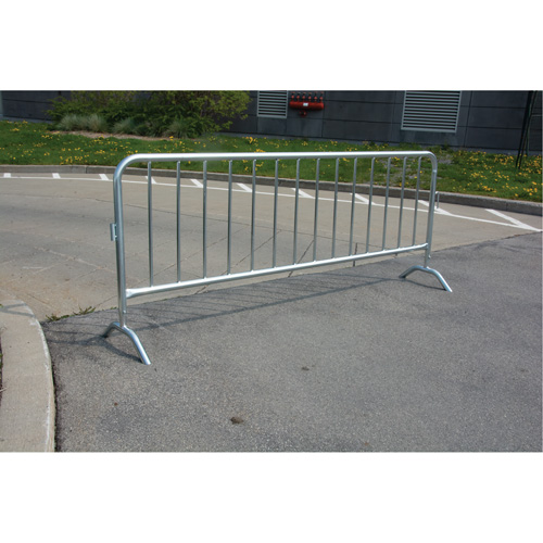 Portable Barrier, Interlocking, 102" L x 40" H, Silver WestPier