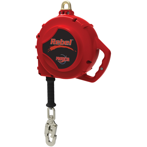 Cordage de s&eacute;curit&eacute; autor&eacute;tractable Rebel, 33', Acier galvanis&eacute;, Pivotant WestPier