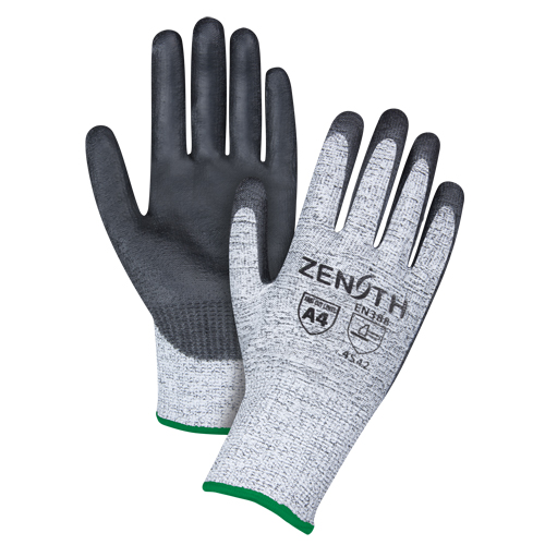 Gants &eacute;lastiques sans coutures r&eacute;sistants &agrave; la coupe, Taille Moyen/8, Calibre 13, Rev&ecirc;tement Polyur&eacute;thane, Enveloppe en PEHP, ANSI/ISEA 105 niveau 4/EN 388 niveau 5 WestPier