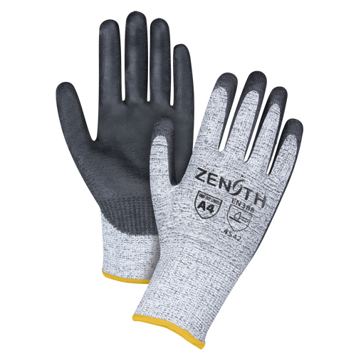 Gants &eacute;lastiques sans coutures r&eacute;sistants &agrave; la coupe, Taille 2T-Grand/11, Calibre 13, Rev&ecirc;tement Polyur&eacute;thane, Enveloppe en PEHP, ANSI/ISEA 105 niveau 4/EN 388 niveau 5 WestPier