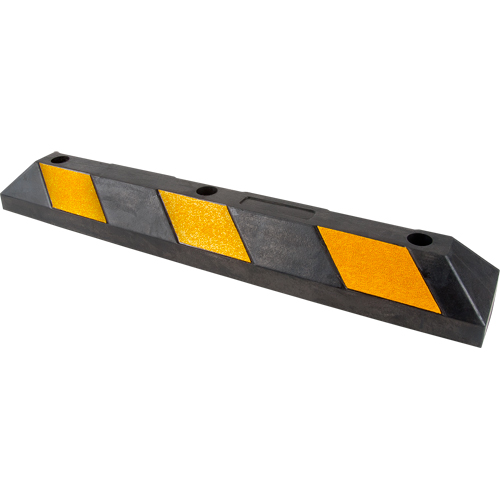 Parking Curb, Rubber, 3' L, Black/Yellow WestPier