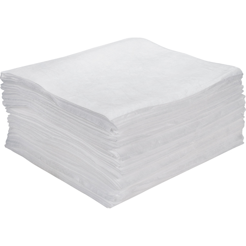 Premium Meltblown Sorbent Pads, Oil Only, 15" x 18", 15 gal. Absorbancy WestPier