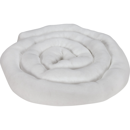 Remblais tubulaire absorbant, Huile seulement, Absorption 45 gal., 3" la x 10' lo, Pqt de 10 WestPier