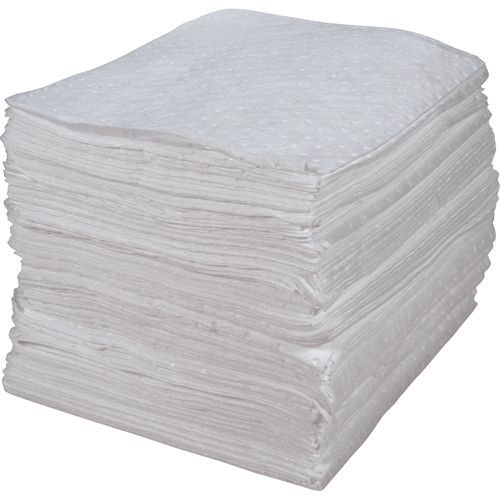 Premium Bonded Sorbent Pads, Oil Only, 15" x 17", 30 gal. Absorbancy WestPier