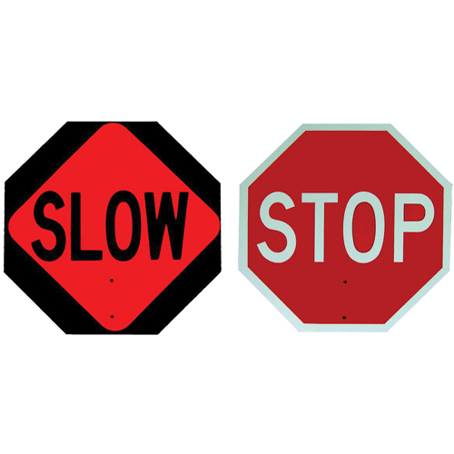 Double-Sided "Stop/Slow" Traffic Control Sign WestPier