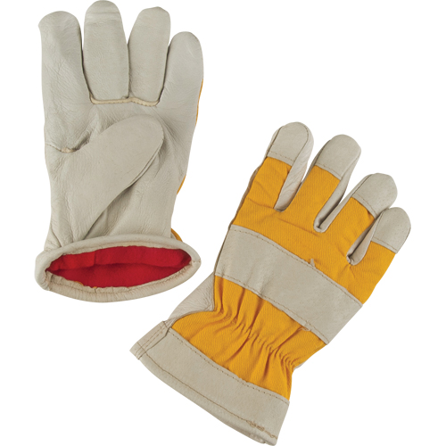 Gants de travail doubl&eacute;s pour l'hiver de premi&egrave;re qualit&eacute;, 2T-Grand, Paume en Cuir fleur de porc, Doublure en Molleton de mousse WestPier
