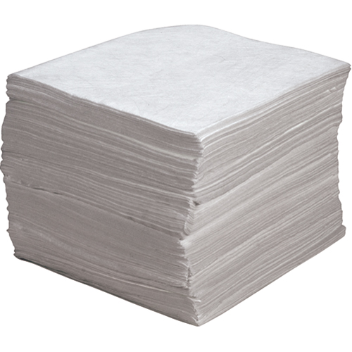 Premium Meltblown Sorbent Pads, Oil Only, 15" x 17", 30 gal. Absorbancy WestPier