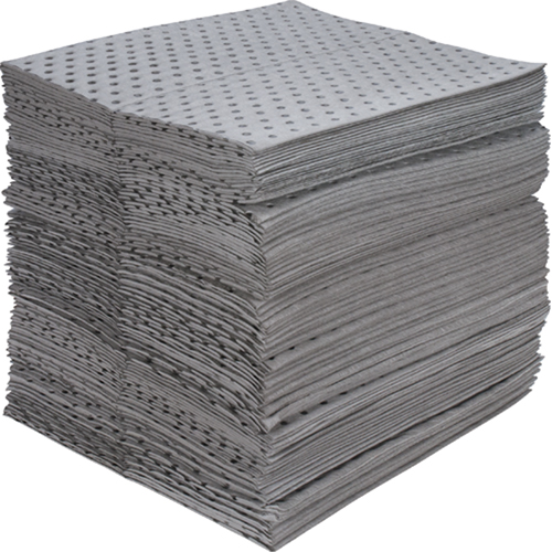 Industrial-Grade Fine Fibre Sorbent Pads, Universal, 15" x 17", 40 gal. Absorbancy WestPier