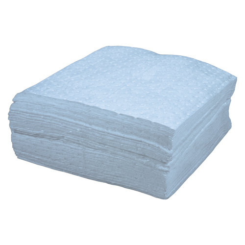 Premium Blue Bonded Sorbent Pads, Oil Only, 15" x 17", 8 gal. Absorbancy WestPier