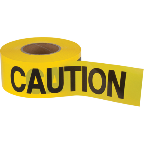 "Caution" Barricade Tape, English, 3" W x 1000' L, 2 mils, Black on Yellow WestPier