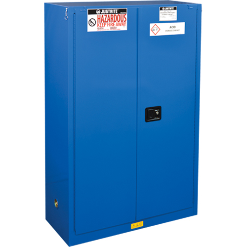 Armoires doubl&eacute;es pour rangement de mati&egrave;res dangereuses Chem-Cor, 45 gal., 43" x 65" x 18" WestPier
