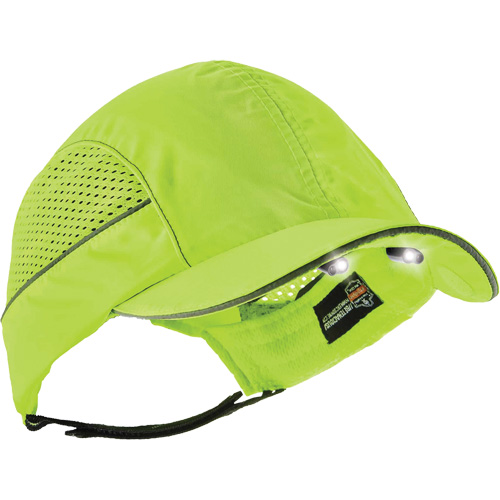 Casquette &agrave; bord court avec &eacute;clairage DEL Skullerz 8960, Vert lime haute visibilit&eacute; WestPier