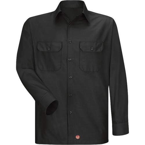 Long Sleeve Ripstop Shirt, Men's, 3X-Large, Black WestPier