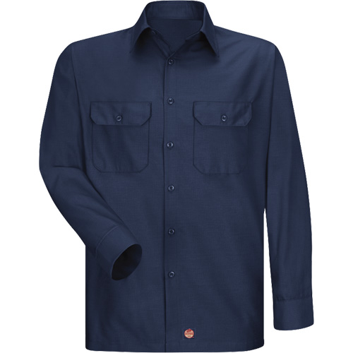Chemise &agrave; manches longues en tissu ind&eacute;chirable, Hommes, 3T-Grand, Bleu marin WestPier