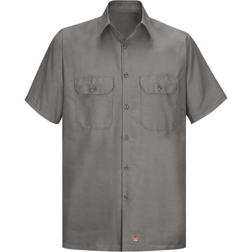 Short Sleeve Ripstop Shirt, Men's, 3X-Large, Grey WestPier