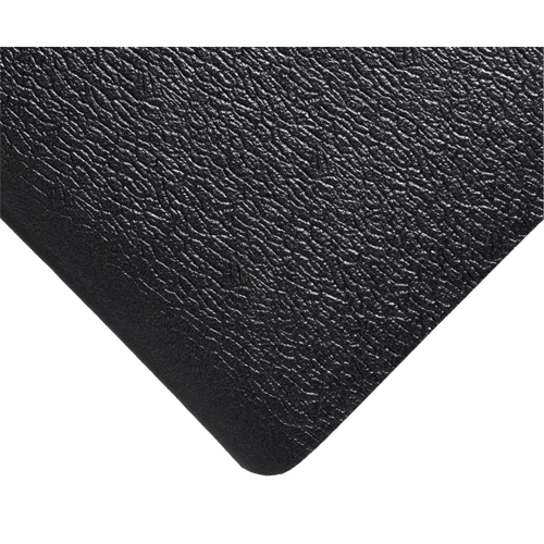 Deluxe Soft Step No. 444 Mats, Pebbled, 3' x 5' x 5/8", Black, PVC Sponge WestPier