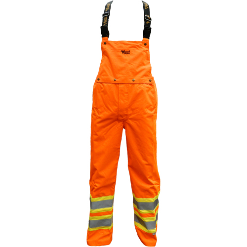 Journeyman Detachable Bib Safety Pants, Polyester, Small, High Visibility Orange WestPier