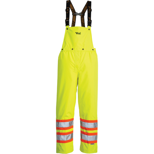 Journeyman Detachable Bib Safety Pants, Polyester, Small, High Visibility Lime-Yellow WestPier