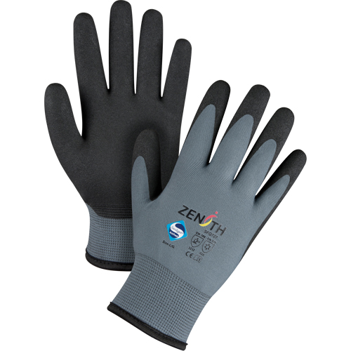 Gants enduits de premi&egrave;re qualit&eacute; ZX-30°, 9/Grand, R&ecirc;vetement PVC, Calibre 15, Enveloppe en Nylon WestPier