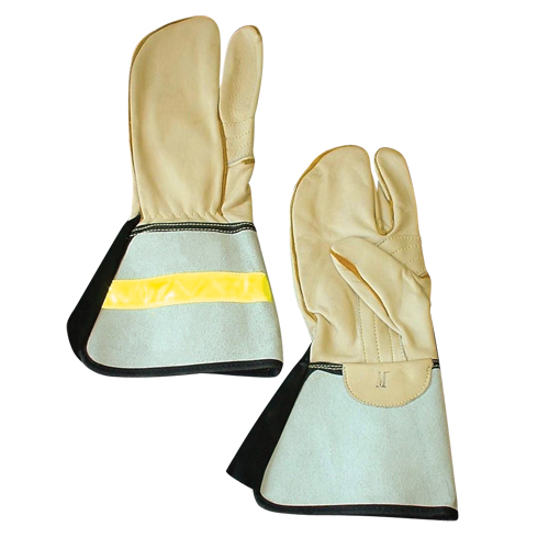 1 Finger Lineman's Glove, Medium, Grain Cowhide Palm WestPier
