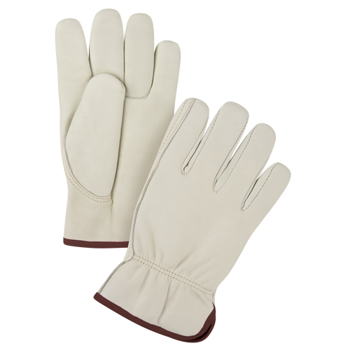 Gants de conducteur doubl&eacute;s pour l'hiver de premi&egrave;re qualit&eacute;, Grand, Paume en Cuir fleur de vache, Molleton WestPier