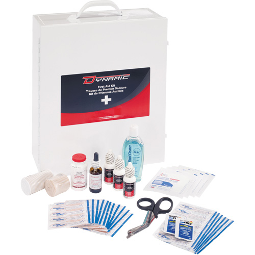 Trousse de premiers soins industrielle pour usage g&eacute;n&eacute;ral Dynamic, Dispositif m&eacute;dical Classe 1, Boîte en m&eacute;tal WestPier
