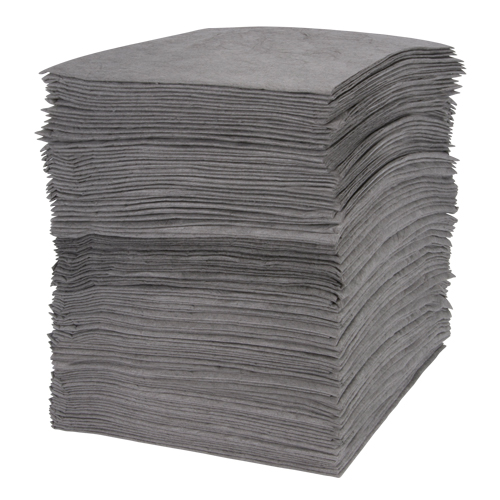 Premium Meltblown Sorbent Pads, Universal, 15" x 18", 30 gal. Absorbancy WestPier