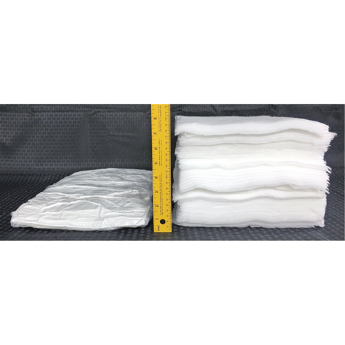 Chiffons pour l'huile Spilltration, Huile seulement, 16" x 10", 29 gal. d'absorption WestPier