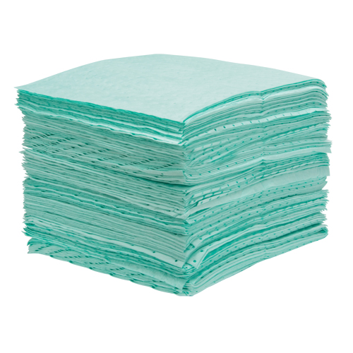 Premium Bonded Sorbent Pads, Hazmat, 15" x 18", 25 gal. Absorbancy WestPier