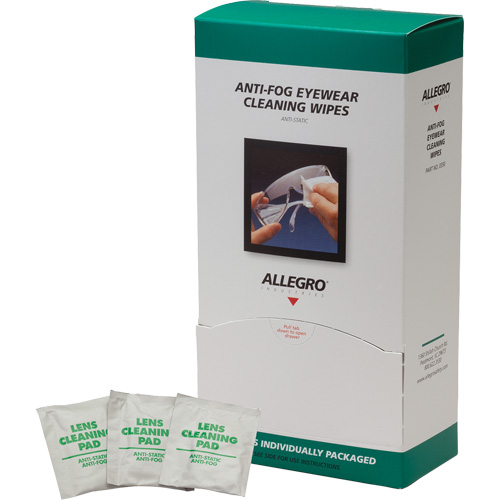 ALLEGRO INDUSTRIES Eyewear Cleaning Wipes, 5" x 8", Pack Of 100 WestPier