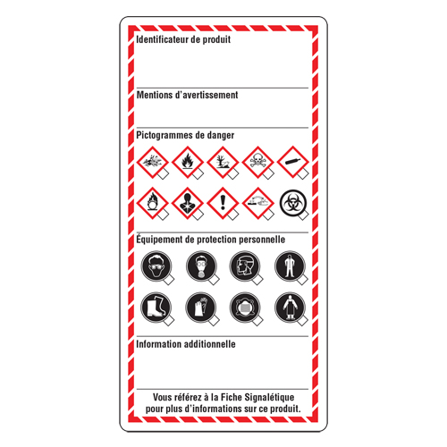 Workplace Labels, Cardstock, 3" W x 6" H, French WestPier