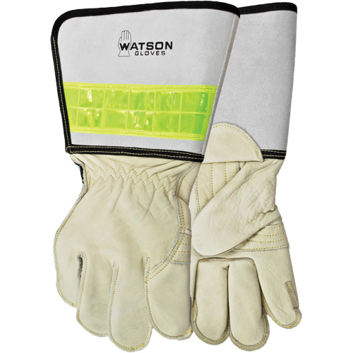 Circuit Breaker Linesman Welding Gloves, Grain Cowhide, Size Medium WestPier
