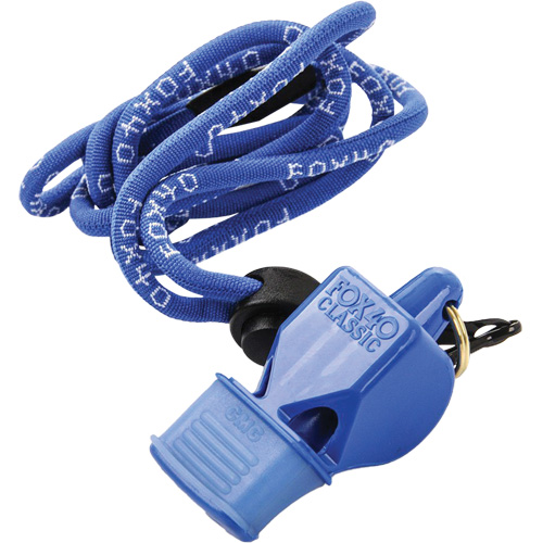 Classic Blue Whistle with Lanyard WestPier