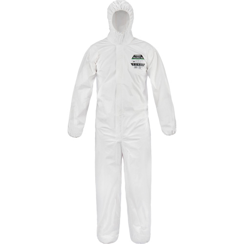 MicroMax&reg; NS Coveralls, Small, White, Microporous WestPier