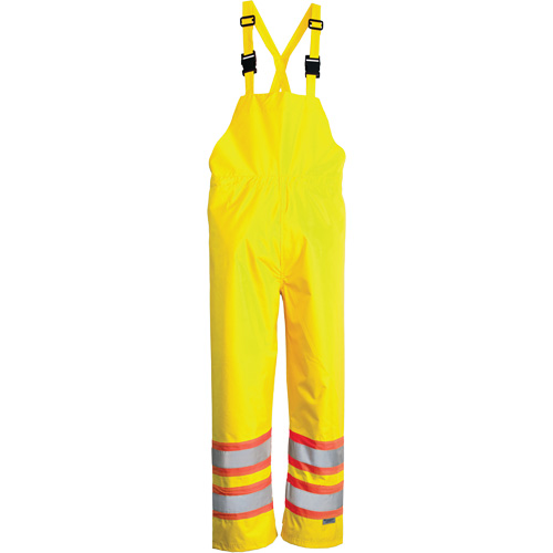 Open Road&reg; Bib Pants, Polyester, Small, High Visibility Lime-Yellow WestPier