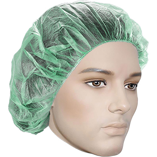 Bonnets bouffants, Polypropyl&egrave;ne, 21", Vert WestPier