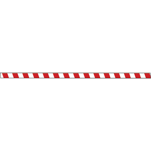 Tough-Mark Heavy-Duty Floor Marking, Rectangle, 48" L x 3" W, Red and White, Polyethylene WestPier