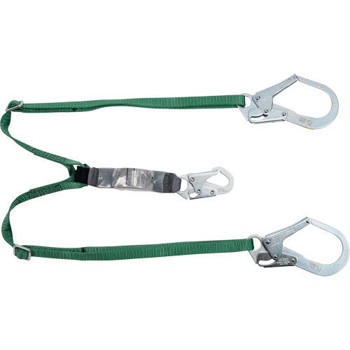 V-Series Lanyard, 6', Rebar Hook Center, Snap Hook Leg Ends, Polyester WestPier