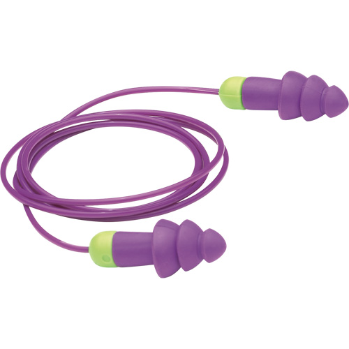 Rockets&reg; Reusable Earplugs, Corded, Bulk - Polybag, 27 dB NRR, One-Size WestPier