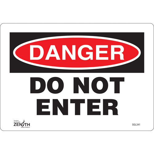 Enseigne Do Not Enter, 7" x 10", Vinyle, Anglais WestPier