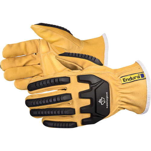 Gants de conducteur antichocs Endura, T-petit, Paume en Cuir fleur de ch&egrave;vre, Kevlar WestPier