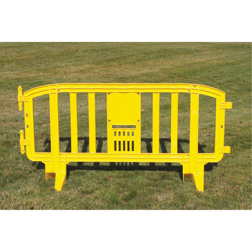 Movit Barricade, Interlocking, 78" L x 39" H, Yellow WestPier
