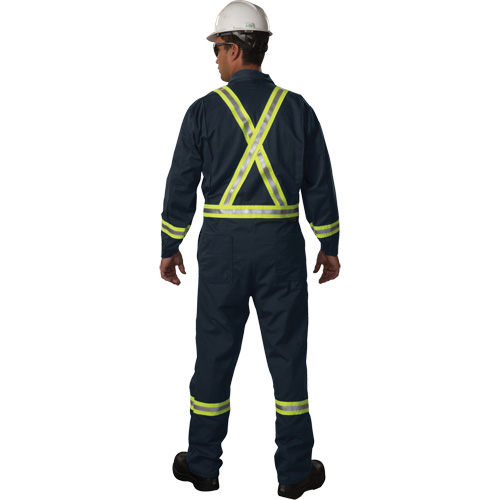 Westex UltraSoft&reg; Unlined Coveralls, Size Large (Tall), Navy Blue, 12.4 cal/cm2 WestPier