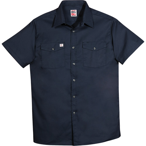 Chemise de travail &agrave; manches courtes en tissu crois&eacute;, Hommes, 4T-Grand, Bleu marine WestPier