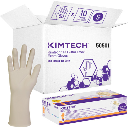 Kimtech XTRA-PFE Medical Gloves, Small, Latex, 6-mil, Powder-Free, White, Class 2 WestPier