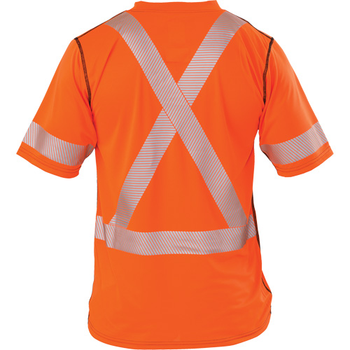 Polartec&reg; Power Grid&reg; High Visibility Short Sleeved T-Shirt, Polyester, Small, Orange WestPier