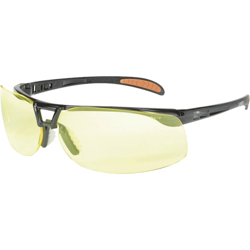Prot&eacute;g&eacute; Safety Glasses with HydroShield Lenses, Amber Lens, Anti-Fog/Anti-Scratch, ANSI Z87+ WestPier