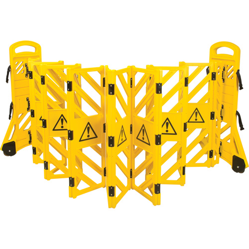 Portable Mobile Barrier, 40" H x 13' L, Yellow WestPier