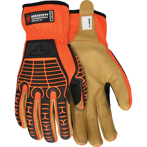 Predator Impact Gloves, Medium, Grain Leather Palm, Hook & Loop Cuff WestPier